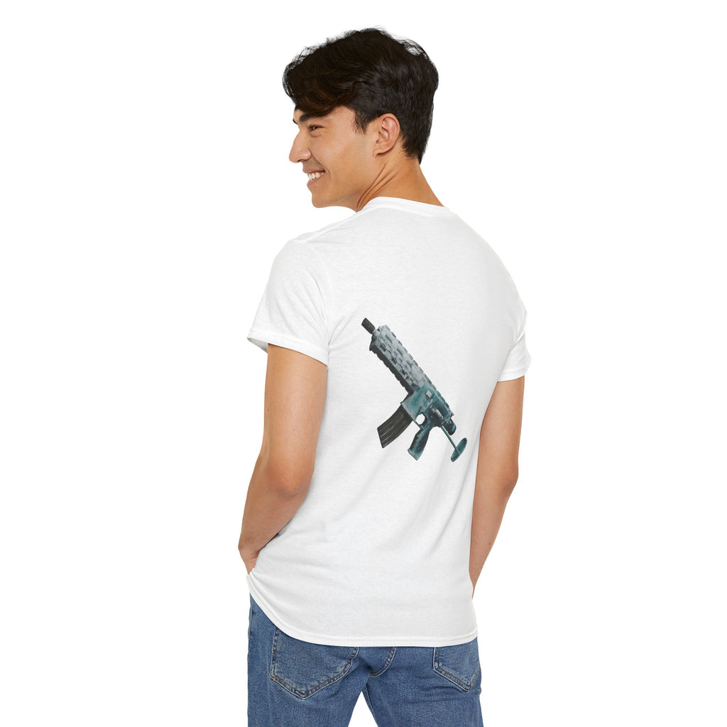 Ptjbiima Black Ice White Heavy Cotton Tee