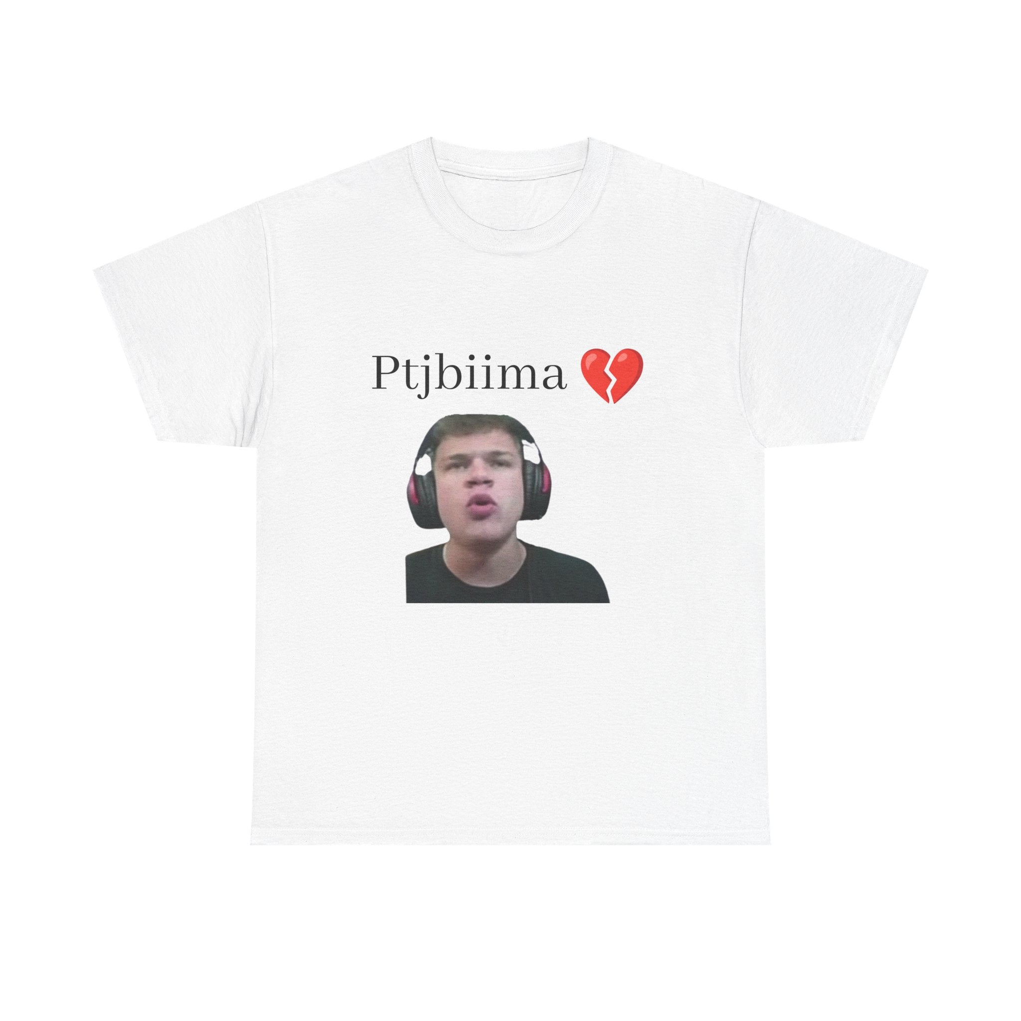 Ptjbiima Black Ice White Heavy Cotton Tee